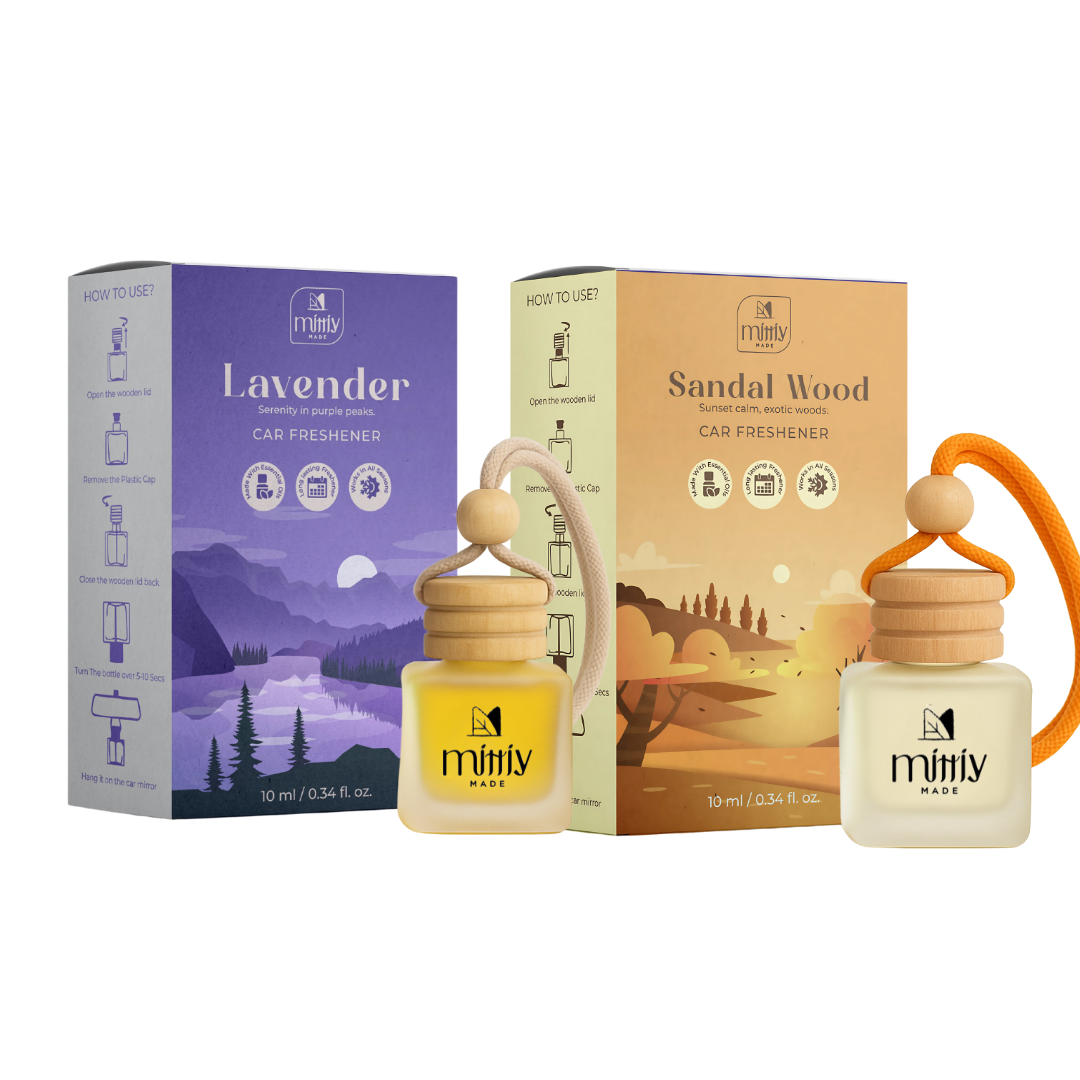 Pack of 2 ~ Lavender & Sandalwood Car Perfume
