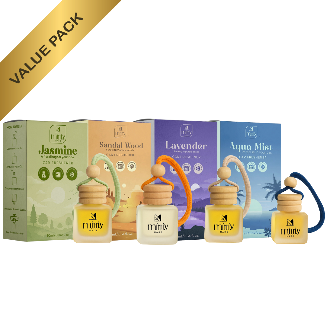 Pack of 4 ~ Essential Oil Car Perfume