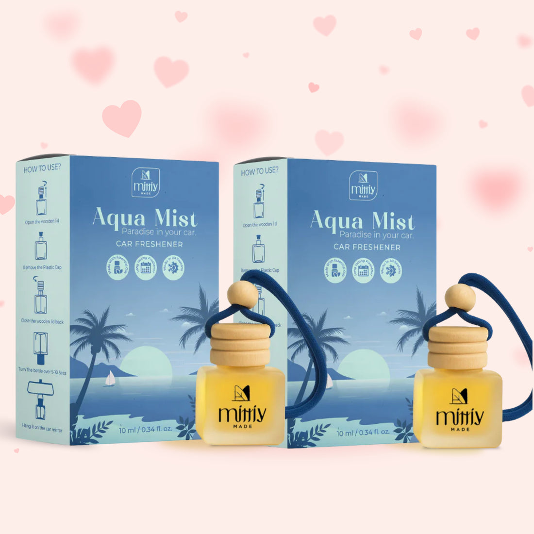 Pack of 2 ~ Aqua Mist Car Perfume