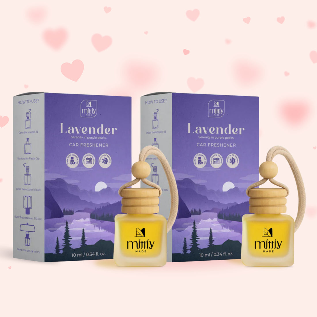 Pack of 2 ~ Lavender Car Perfume
