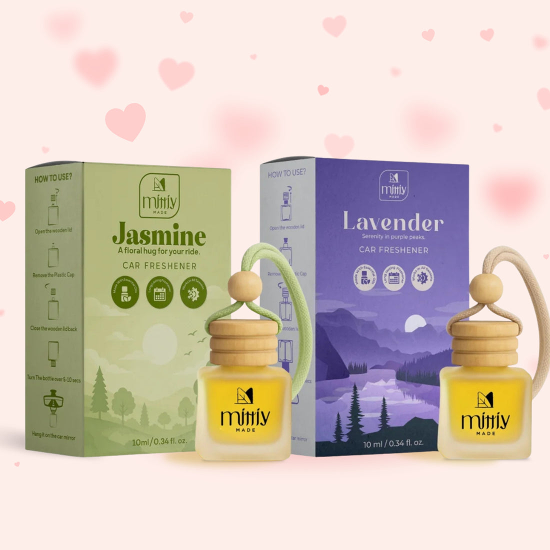 Pack of 2 ~ Lavender &amp; Jasmine Car Perfume