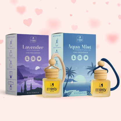 Pack of 2 ~ Lavender &amp; Aqua Mist Car Perfume