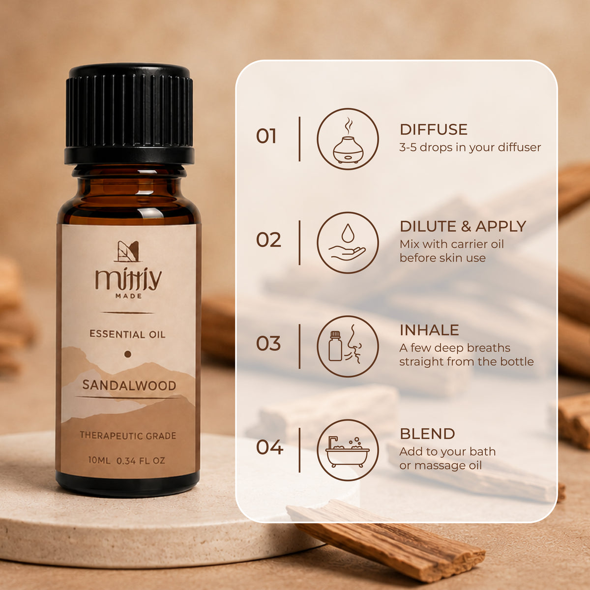 Warm Woods (Sandalwood Essential Oil)
