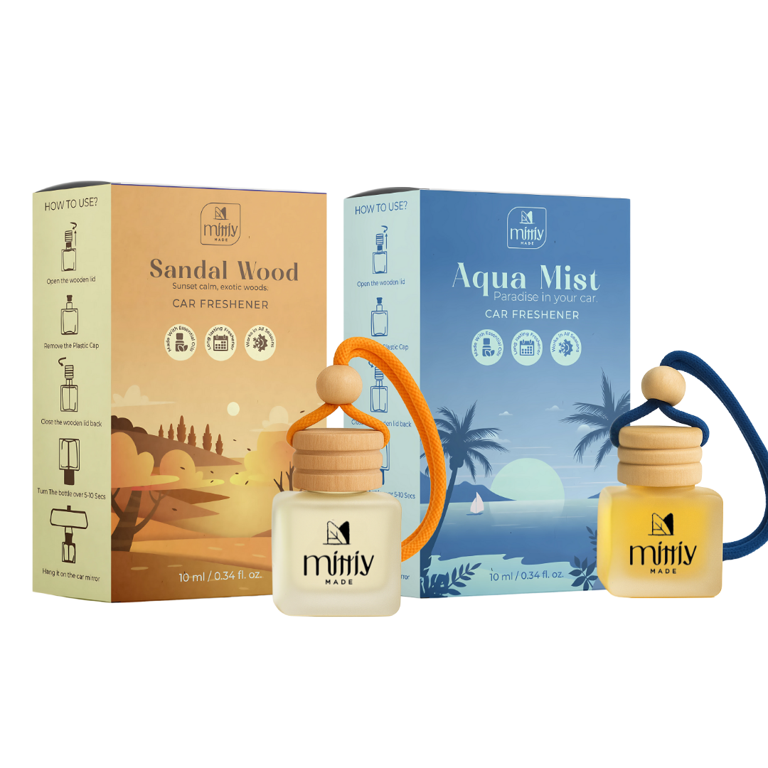 Pack of 2 ~ Sandalwood & Aqua Mist Car Perfume