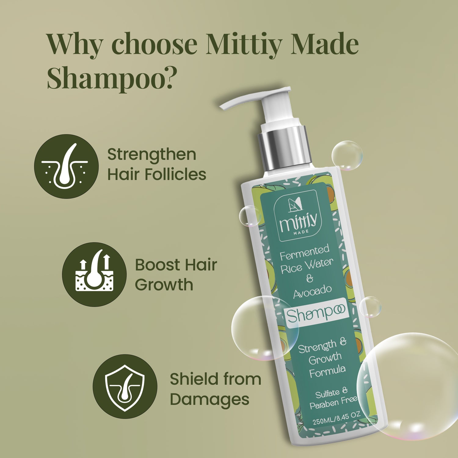 Rice Water Mittiy Made Shampoo