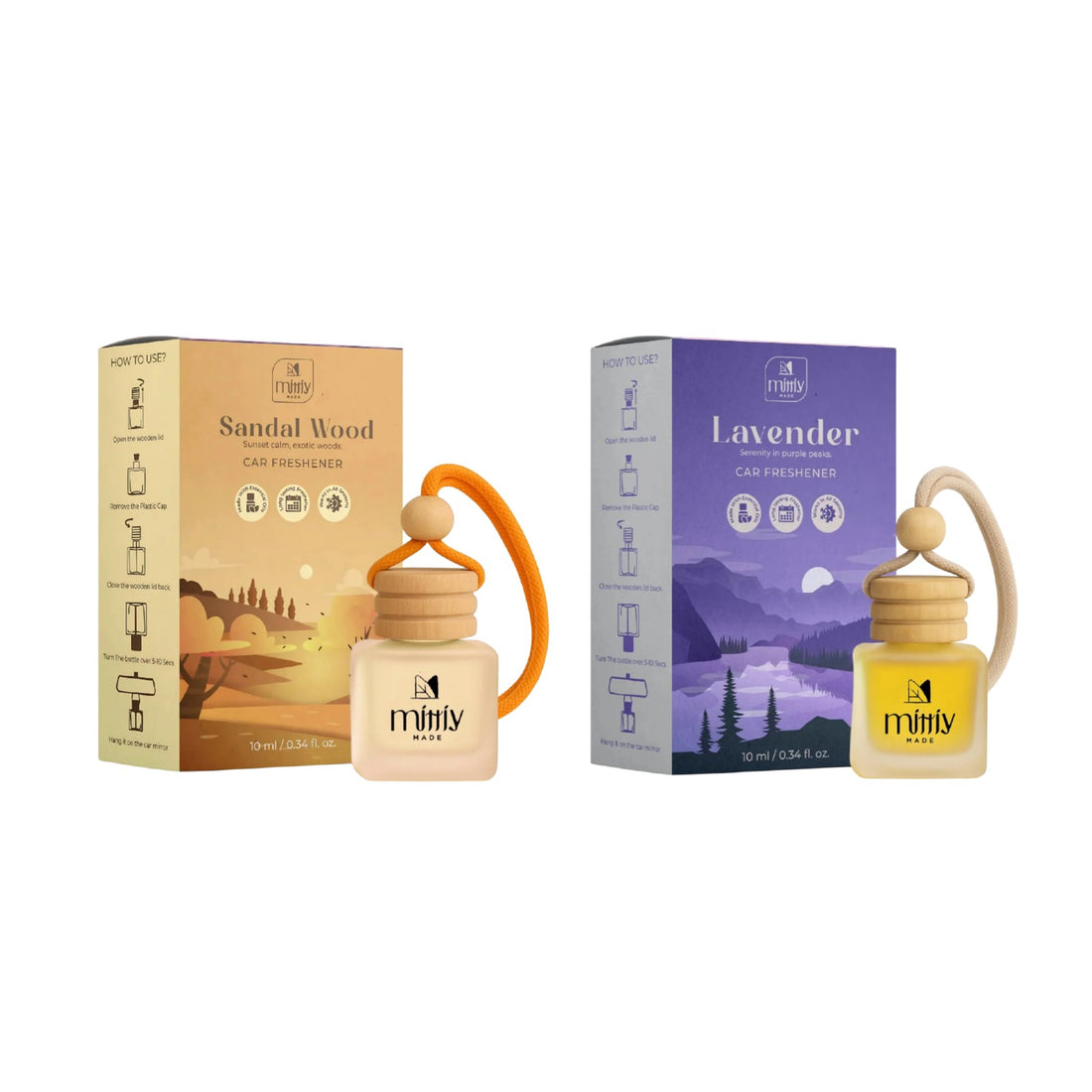 Pack of 2 ~ Lavender &amp; Sandalwood Car Perfume