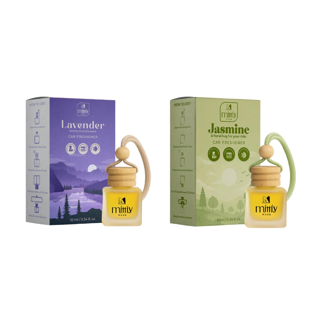 Pack of 2 ~ Lavender &amp; Jasmine Car Perfume